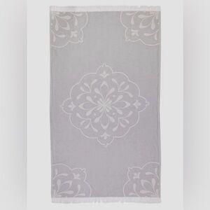 Sahra Pestamal Turkish cotton flatwoven towel grey